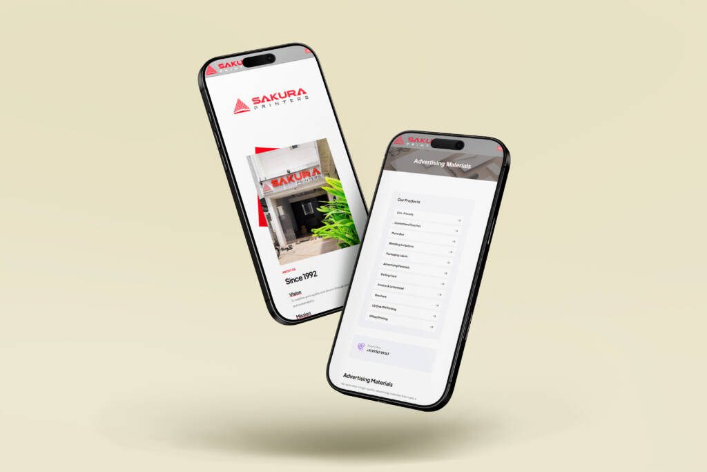 Sakura Printers Mobile view