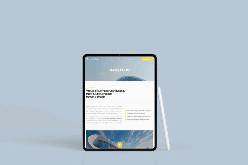 AAPPL Website Tablet